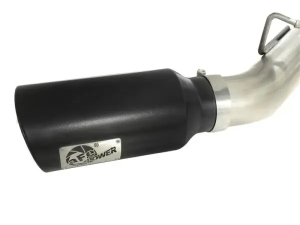 aFe MachForce XP Exhaust 4inch DP-Back All SS 2011-14 GM Diesel Trucks V8-6.6L LML Black Tips image 5