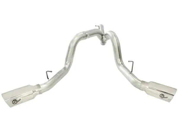 aFe MachForce XP Exhaust 4inch DP-Back All SS 2011-14 GM Diesel Trucks V8-6.6L LML Polished image 3