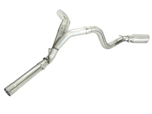 aFe MachForce XP Exhaust 4inch DP-Back All SS 2011-14 GM Diesel Trucks V8-6.6L LML Polished image 4