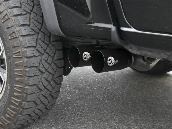 aFe Rebel Series CB 3in Middle Side Exit SS Exht w/ Black Tips 15-17 Chevy Colorado / GMC Canyon image 3