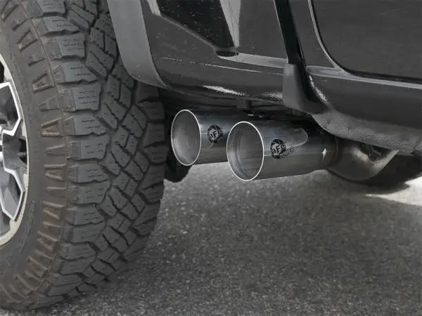 aFe Rebel Series CB 3in Middle Side Exit SS Exht w/Polish Tips 15-17 Chevy Colorado / GMC Canyon image 3