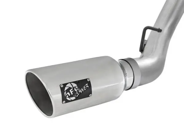 aFe LARGE Bore HD 4in Dual DPF-Back SS Exhaust w/Polished Tip 16-17 GM Diesel Truck V8-6.6L (td) LML image 5
