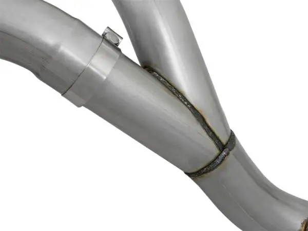 aFe LARGE Bore HD 4in Dual DPF-Back SS Exhaust w/Polished Tip 16-17 GM Diesel Truck V8-6.6L (td) LML image 6