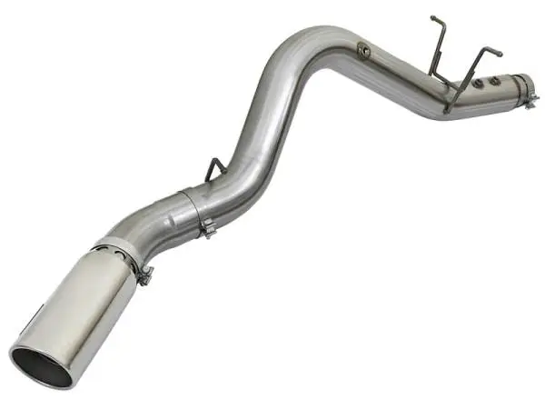 aFe LARGE BORE HD 5in 409-SS DPF-Back Exhaust w/Polished Tip 2017 GM Duramax V8-6.6L (td) L5P image 3