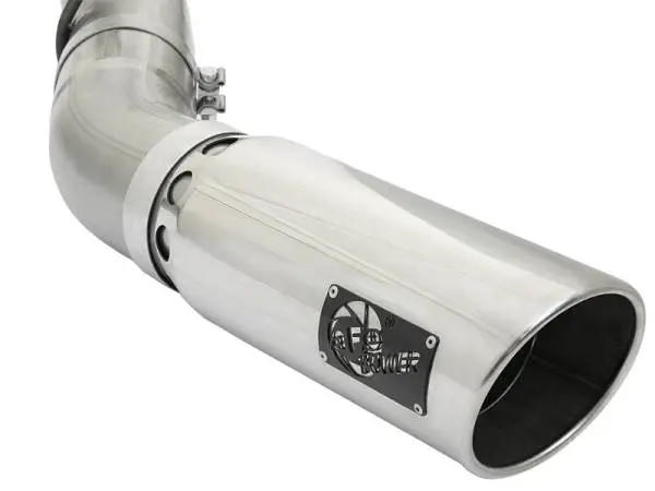 aFe LARGE BORE HD 5in 409-SS DPF-Back Exhaust w/Polished Tip 2017 GM Duramax V8-6.6L (td) L5P image 5