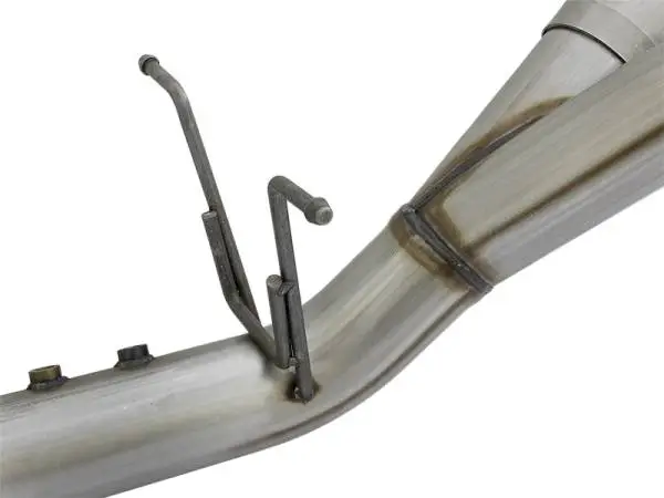 aFe LARGE BORE-HD 4in 409-SS DPF-Back Exhaust w/Dual Black Tips 2017 GM Duramax V8-6.6L (td) L5P image 3
