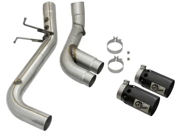 aFe Victory Series 4in 409-SS DPF-Back Exhaust w/ Dual Black Tips 2017 GM Duramax V8-6.6L(td) L5P image 7