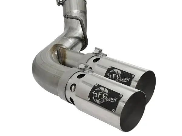aFe Victory Series 4in 409-SS DPF-Back Exhaust w/ Dual Polished Tips 2017 GM Duramax V8-6.6L(td) L5P image 4