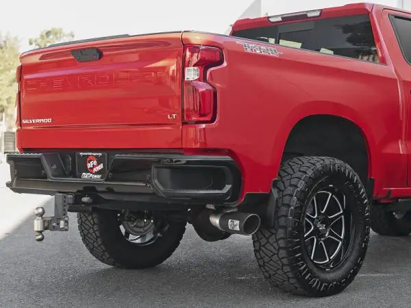 aFe Apollo GT Series 2019 GM Silverado/Sierra 1500 4.3L/5.3L 409 SS CatBack Exhaust System w/Blk Tip image 4