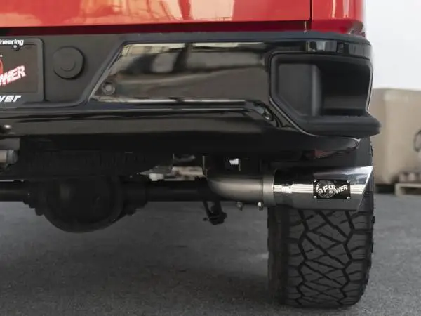 aFe Apollo GT Series 2019 GM Silverado/Sierra 1500 4.3L/5.3L 409 SS CB Exhaust System w/Polished Tip image 5