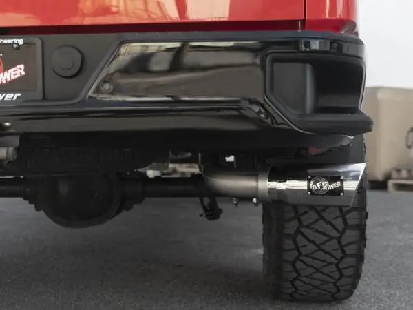 aFe Apollo GT Series 19-20 GM 1500 2.7L (t) 409 SS CB Exhaust System w/Polished Tip image 4