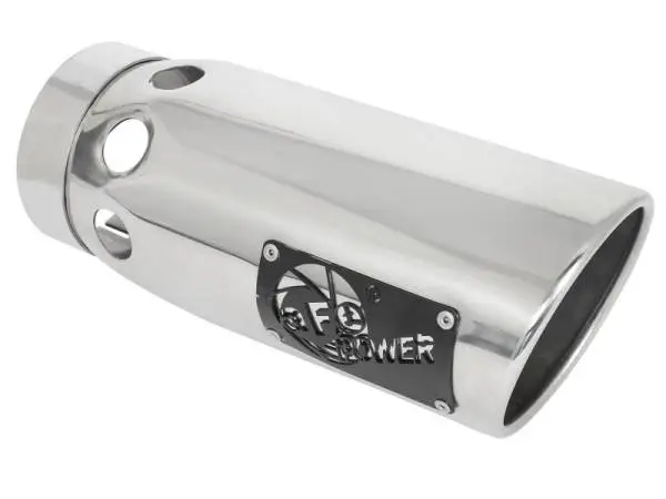 aFe Large Bore-HD 5 IN 409 SS DPF-Back Exhaust System w/Polished Tip 20-23 GM Truck V8-6.6L thumbnail 5