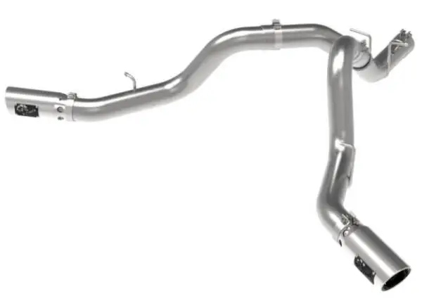 aFe Large Bore-HD 4in 409SS DPF-Back Exhaust System w/Polished Tips 20 GM Diesel Trucks V8-6.6L thumbnail 7