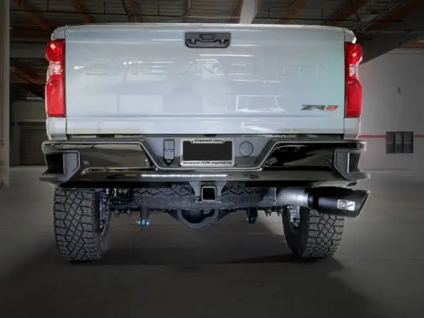 aFe Large Bore-HD 5in 409SS DPF-Back Exhaust System w/Blk Tip 24-25 GM Diesel Trucks V8-6.6L(td) L5P image 3