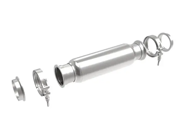 aFe MACH Force-Xp Resonator 3 IN Inlet/Outlet x 4 IN Dia. x 12 IN Body x 16 IN Overall Length