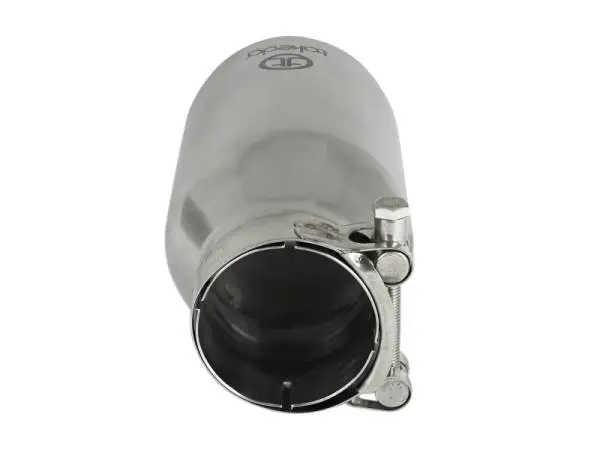 aFe Takeda 304 Stainless Steel Clamp-On Exhaust Tip 2.5in. Inlet / 4in. Outlet / 8in. L - Polished thumbnail 4