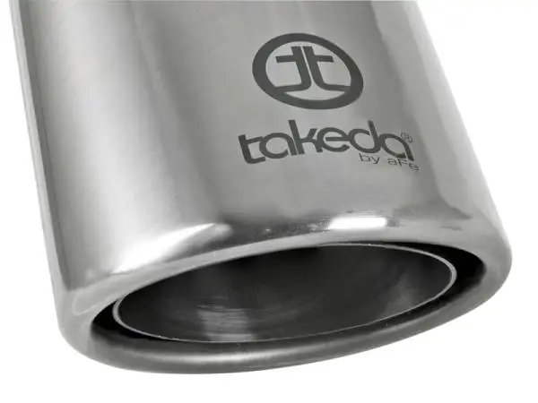 aFe Takeda 304 Stainless Steel Clamp-On Exhaust Tip 2.5in. Inlet / 4in. Outlet / 8in. L - Polished thumbnail 5