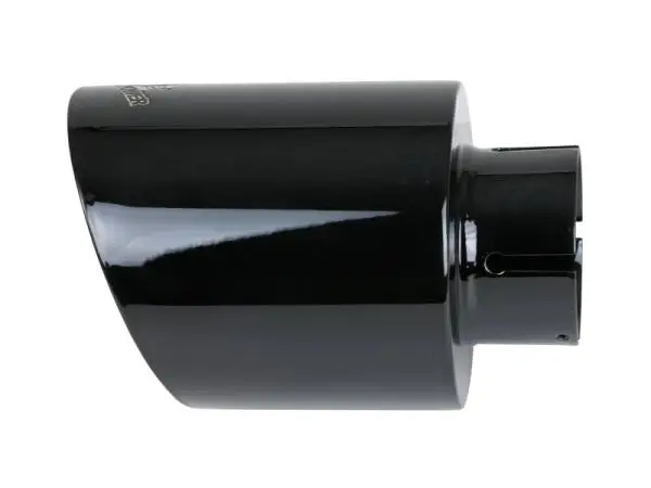 aFe Takeda 409 SS Clamp-On Exhaust Tip 2.5in. Inlet / 4.5in. Outlet / 7in. L - Black thumbnail 2