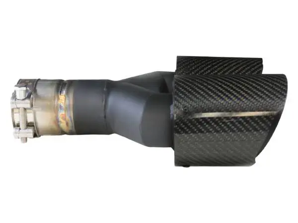 aFe Takeda 2.5in 304 Stainless Steel Clamp-on Exhaust Tip Passenger Side 2.5in Inlet 4inDual-Carbon thumbnail 2
