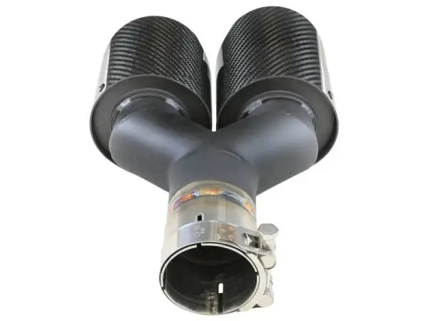 aFe Takeda 2.5in 304 Stainless Steel Clamp-on Exhaust Tip Passenger Side 2.5in Inlet 4inDual-Carbon thumbnail 4