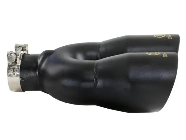aFe Takeda 2.5in 304 Stainless Steel Clamp-on Exhaust Tip Driver Side 2.5in Inlet 4inDual-Black thumbnail 2