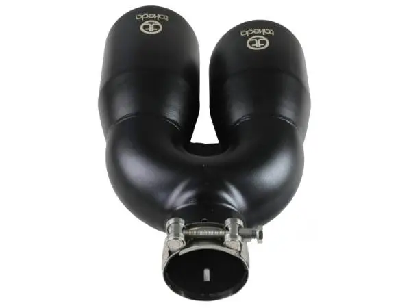 aFe Takeda 2.5in 304 Stainless Steel Clamp-on Exhaust Tip Driver Side 2.5in Inlet 4inDual-Black thumbnail 4