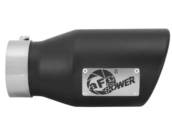 aFe Power Gas Exhaust Tip Black- 3 in In x 4.5 out X 9 in Long Bolt On (Black) thumbnail 3