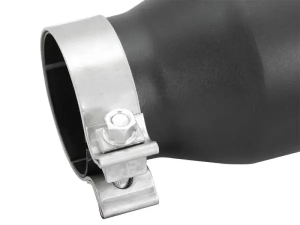 aFe Power Gas Exhaust Tip Black- 3 in In x 4.5 out X 9 in Long Bolt On (Black) thumbnail 5