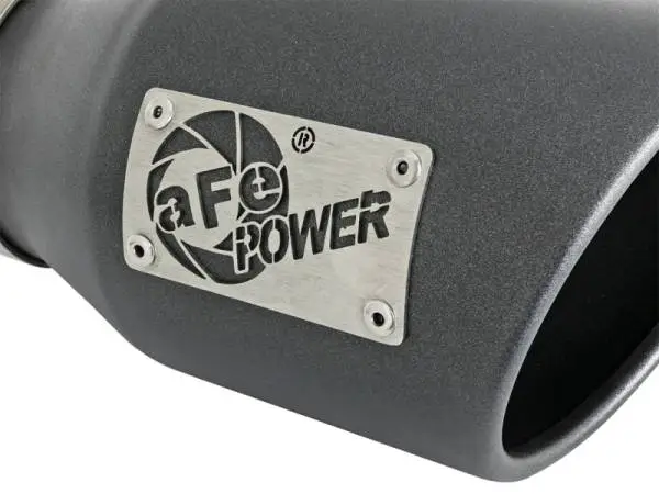 aFe MACH Force-Xp 3in 304 SS Metallic Black Exhaust Tip 3in In x 4-1/2in Out x 9in L Clamp-On Right thumbnail 5