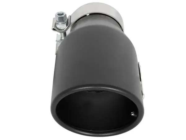 aFe MACH Force-Xp 409 SS Exhaust Tip Black (Left Side) 3in In x 4-1/2in Out x 9in L Clamp-On thumbnail 3