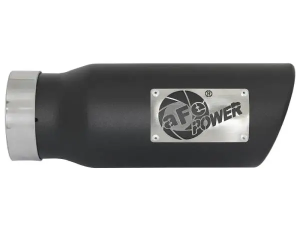aFe MACH Force-Xp 409 Stainless Steel Exhaust Tip 3.5 In x 4.5in Out x 12in L Clamp-On thumbnail 2
