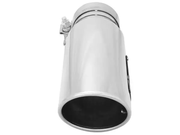 aFe MACHForce-XP 304 Stainless Steel Polished Exhaust Tip 3.5in x 4.5in Out x 12in L Clamp-On thumbnail 4