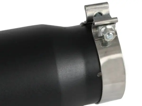 aFe Power Diesel Exhaust Tip Black- 4 in In x 5 out X 12 in Long Bolt On (Right) thumbnail 3