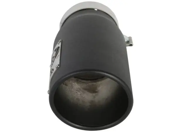 aFe Power Diesel Exhaust Tip Black- 4 in In x 5 out X 12 in Long Bolt On (Right) thumbnail 4