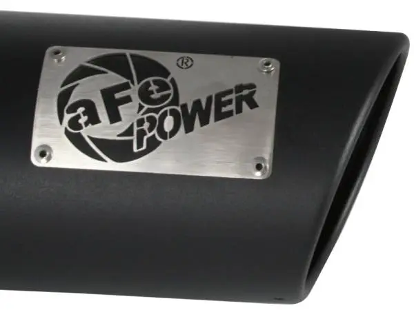 aFe Power Diesel Exhaust Tip Black- 4 in In x 5 out X 12 in Long Bolt On (Right) thumbnail 5