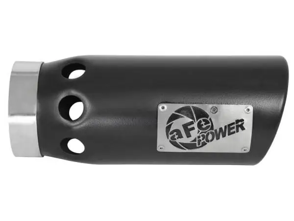 aFe Power Intercooled Tip Stainless Steel - Black 4in In x 5in Out x 12in L Bolt-On thumbnail 4