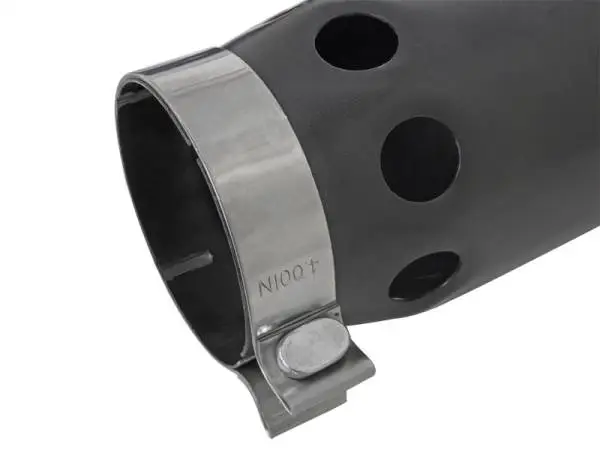 aFe Power Intercooled Tip Stainless Steel - Black 4in In x 5in Out x 12in L Bolt-On thumbnail 5