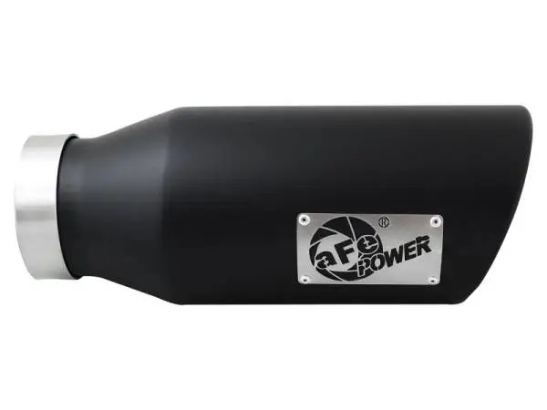 aFe Power MACH Force-Xp 4in In x 6in Out x 15in L Driver Side Clamp-On 4in 409 SS Exhaust Tip-Black thumbnail 3