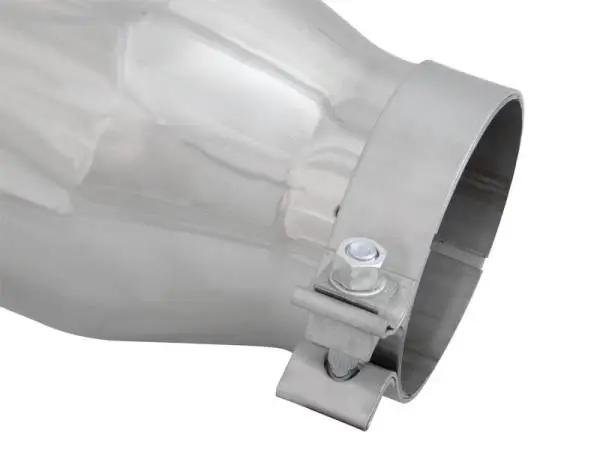 aFe MACH Force-XP 304 SS Right Side Single Wall Polished Exhaust Tip 4in Inlet x 6in Outlet x 12in L thumbnail 5