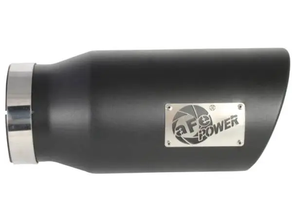 aFe MACH Force-XP 409 SS Right Side Single Wall Exhaust Tip 5in Inlet x 7in Outlet x 15in L thumbnail 2