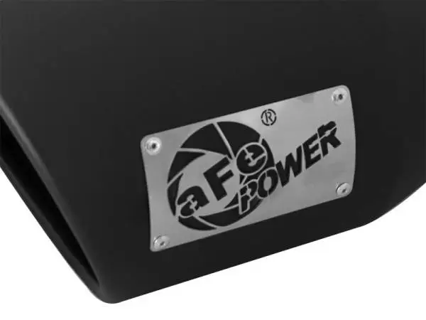 aFe MACHForce XP 5in 304 Stainless Steel Exhaust Tip 5 In x 7 Out x 12L in Bolt On Right - Black thumbnail 6