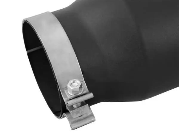 aFe POWER MACH Force-Xp 5in 304 Stainless Steel Exhaust Tip 5In x 7Out x15Lin Bolt-On Right-Blk thumbnail 5