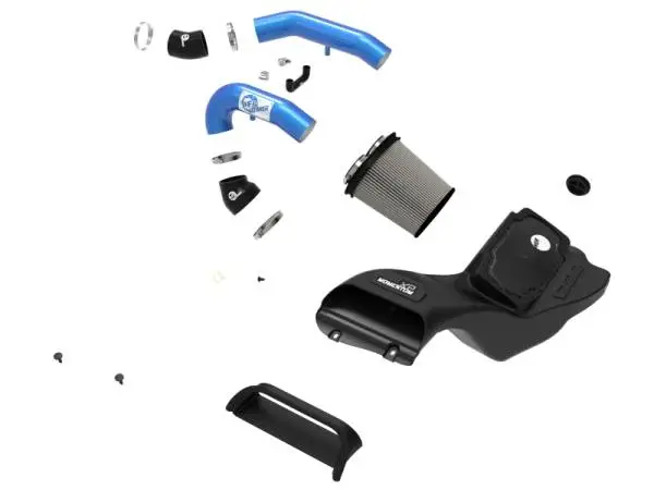 aFe 21-22 Ford F-150 Raptor V6-3.5L(tt) Momentum XP Cold Air Intake System Blue w/ Pro Dry S Filter image 4