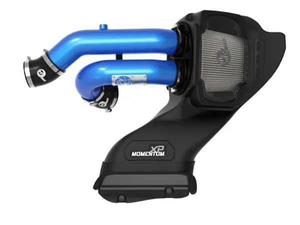 aFe 21-22 Ford F-150 Raptor V6-3.5L(tt) Momentum XP Cold Air Intake System Blue w/ Pro Dry S Filter image 7