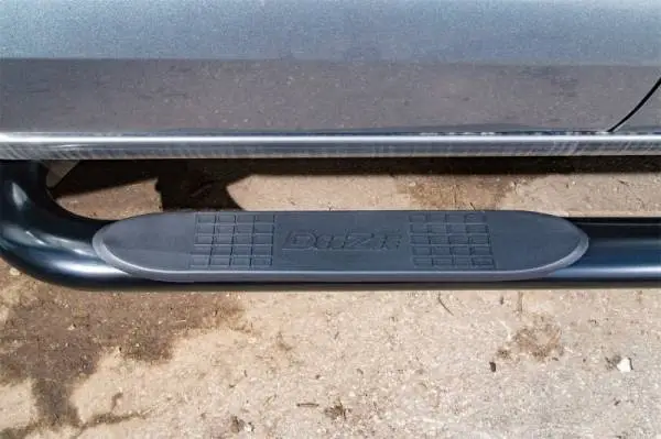 Deezee 14-19 Chevrolet Silverado Tubes - 4In Oval Black Steel CrewCab thumbnail 4
