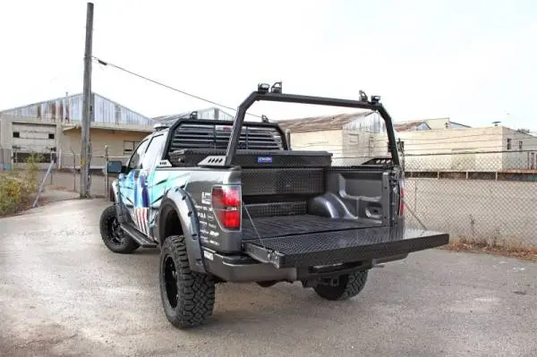 Deezee 17-23 Ford SuperDuty Tailgate Protector Full Black-Tread thumbnail 3
