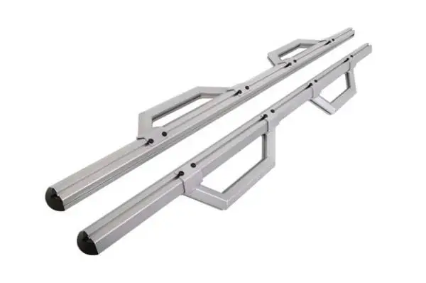 Deezee 99-23 Chevrolet/GMC/Dodge/Ford Full Size Truck Hex Series - Crew Cab Side Steps (Silver) thumbnail 2
