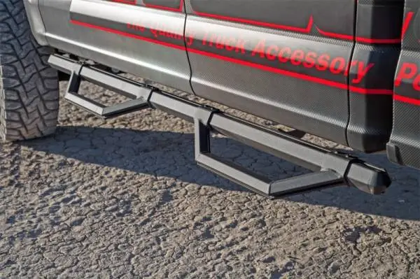 Deezee 99-23 Chevrolet/GMC/Dodge/Ford Full Size Truck Hex Series - Crew Cab Side Steps (Txt Blk) thumbnail 2