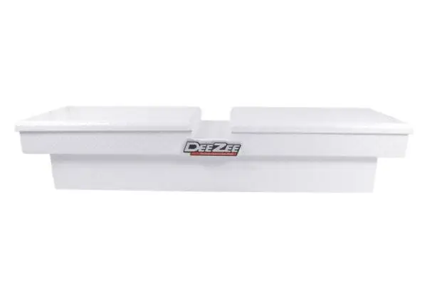 Deezee Universal Tool Box - Red Crossover - Double BT Alum (White)