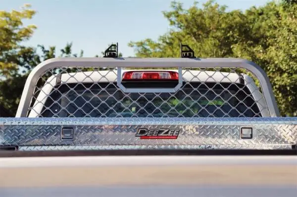 Deezee Universal Aluminum Front Truck Cargo Management Cab Rack Silver Mesh thumbnail 3